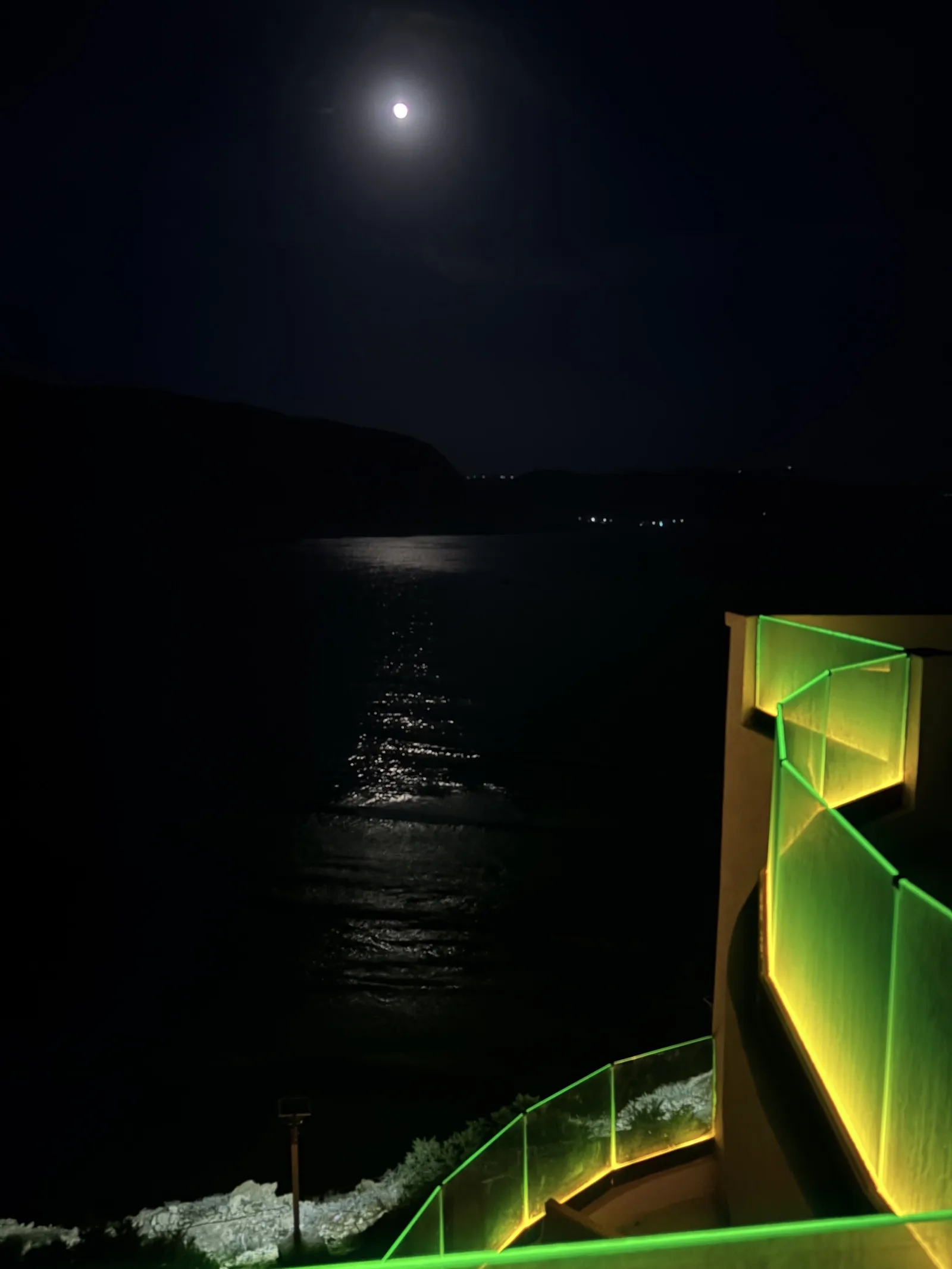 Full moon · over the water