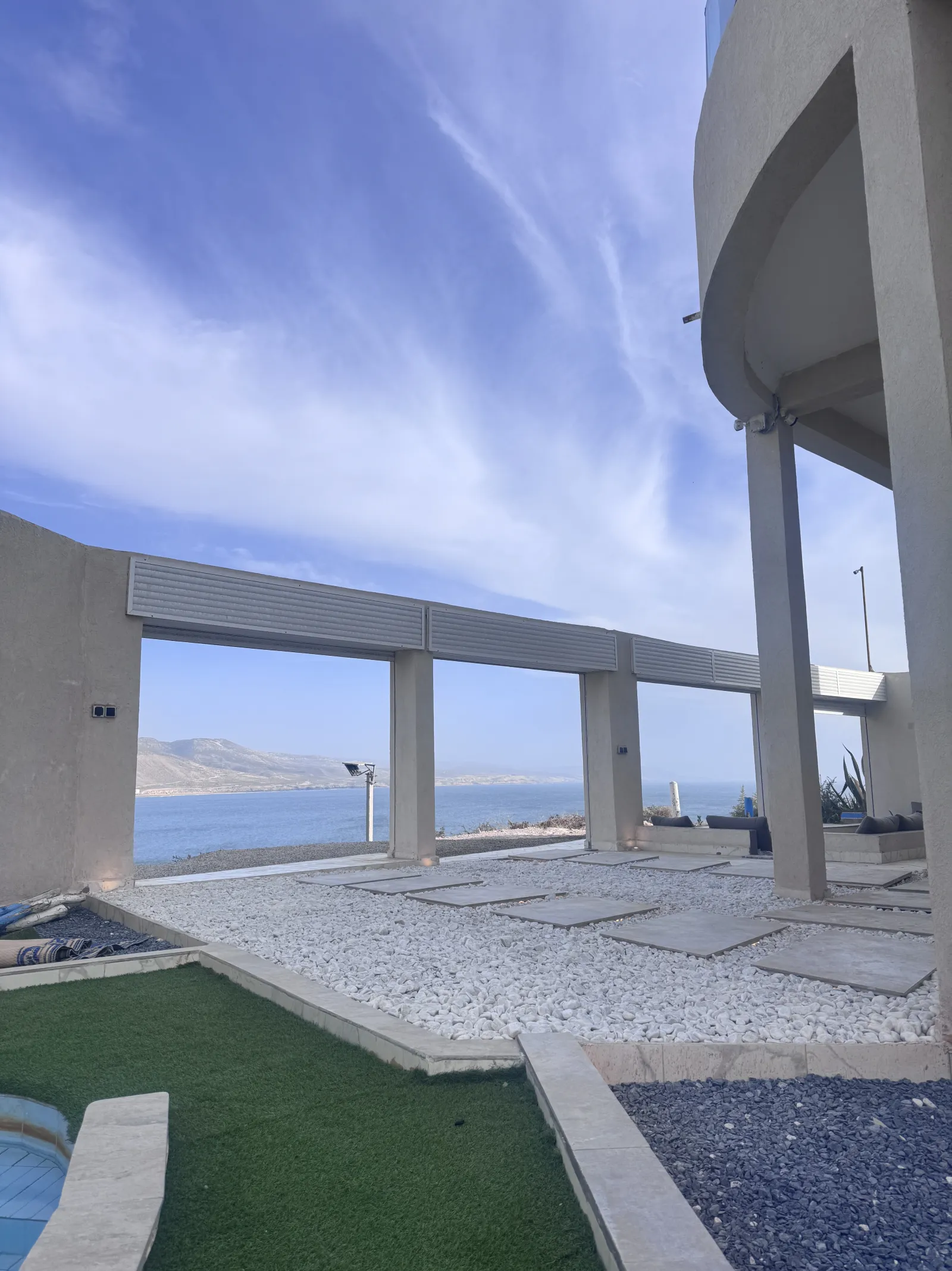 The pergola · over the bay