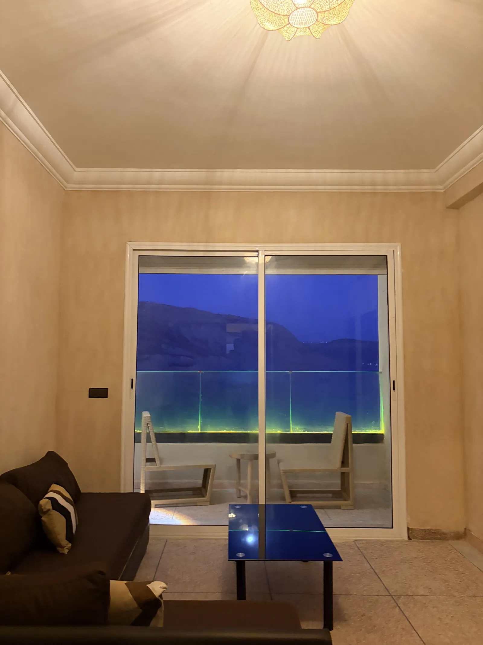 A room · the bay beyond